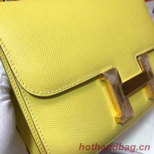 Hermes Original Espom Leather Constance Bag 5333 lemon