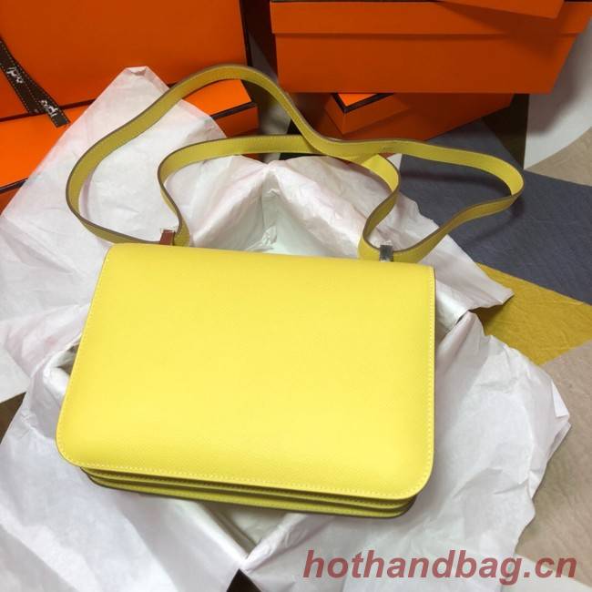 Hermes Original Espom Leather Constance Bag 5333 lemon