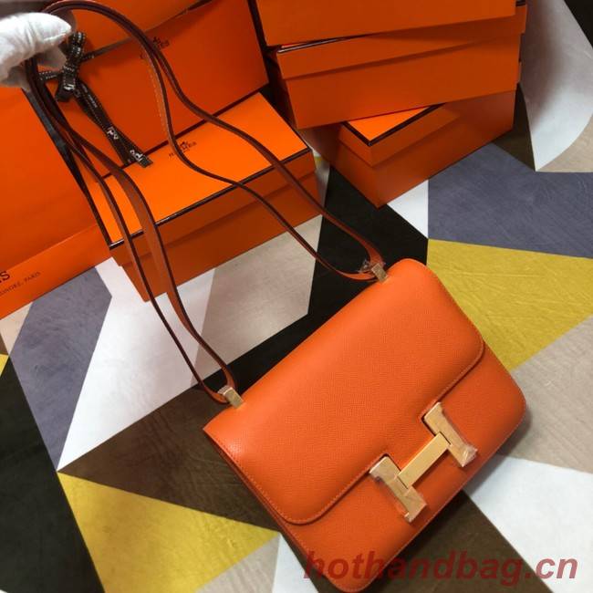 Hermes Original Espom Leather Constance Bag 5333 orange