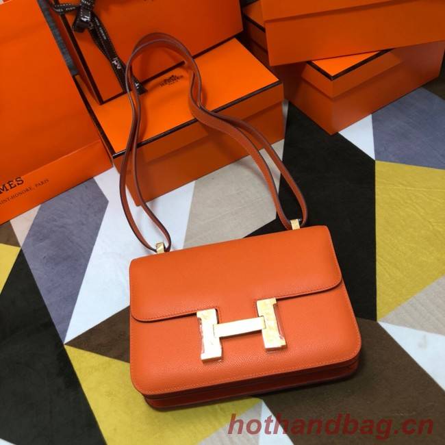 Hermes Original Espom Leather Constance Bag 5333 orange