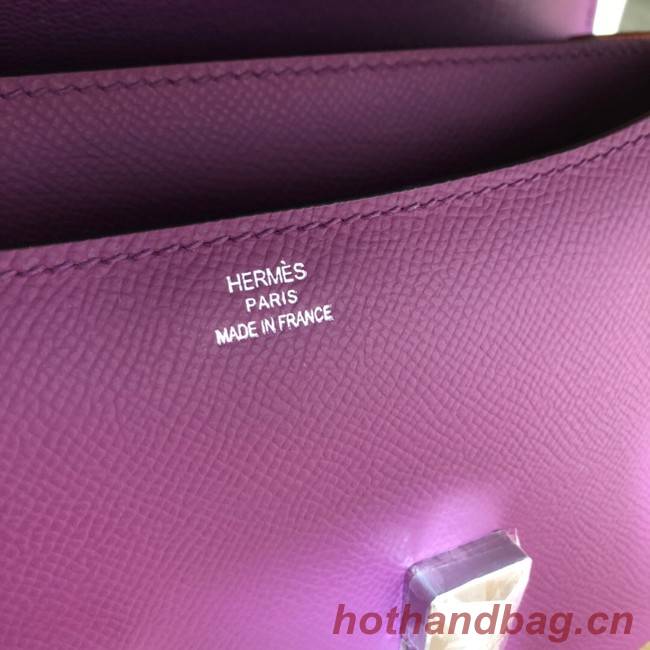 Hermes Original Espom Leather Constance Bag 5333 purple