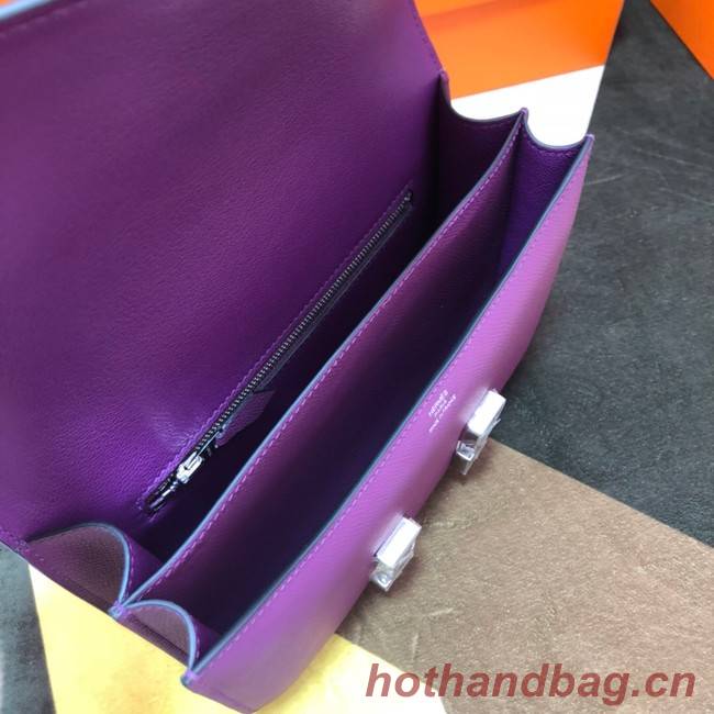 Hermes Original Espom Leather Constance Bag 5333 purple