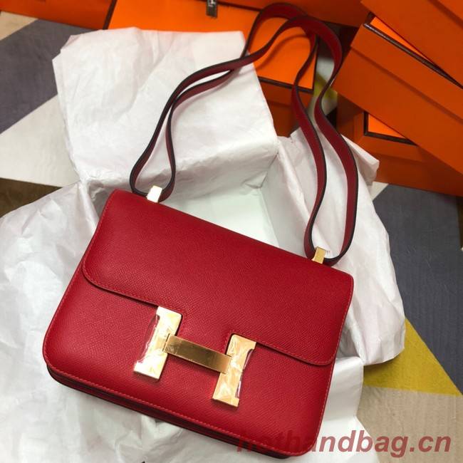 Hermes Original Espom Leather Constance Bag 5333 red