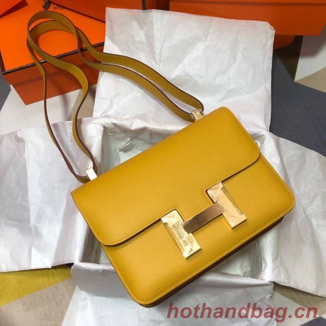 Hermes Original Espom Leather Constance Bag 5333 yellow