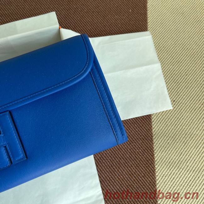 Hermes Original jige swift Leather Clutch 37088 Electro optic blue