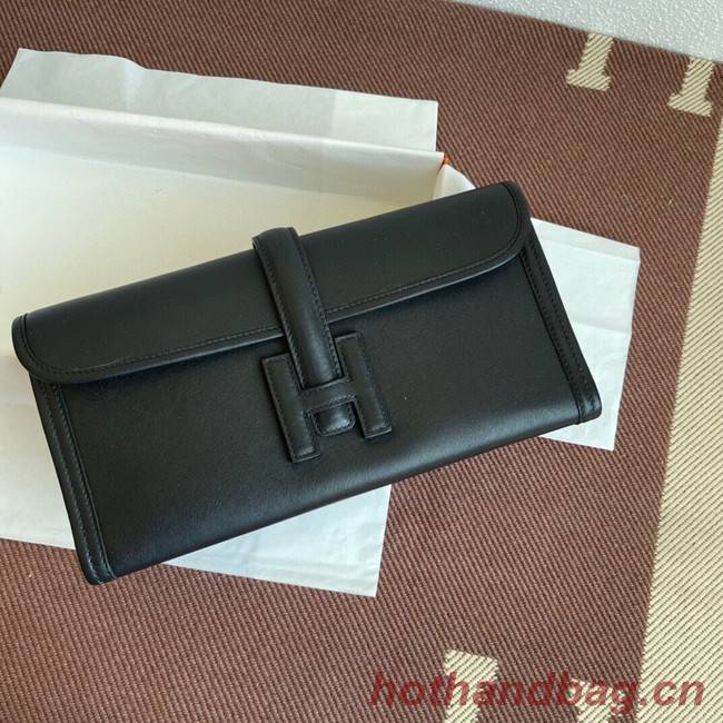 Hermes Original jige swift Leather Clutch 37088 black