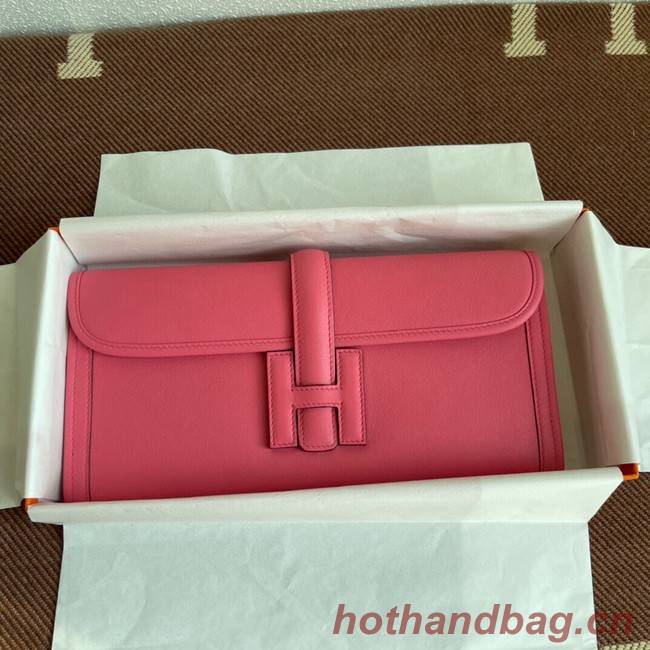 Hermes Original jige swift Leather Clutch 37088 cherry blossoms