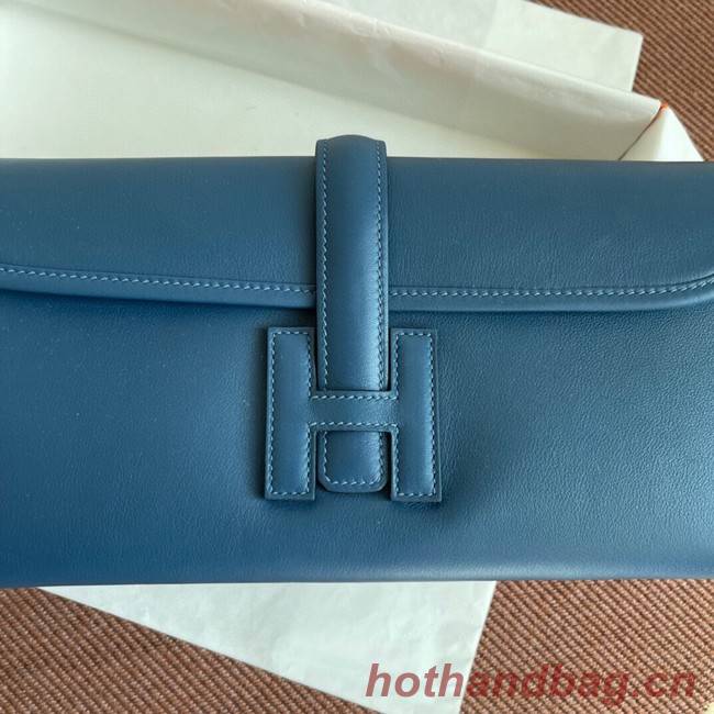 Hermes Original jige swift Leather Clutch 37088 drak gray