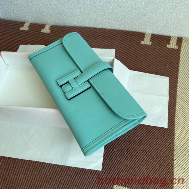 Hermes Original jige swift Leather Clutch 37088 light blue