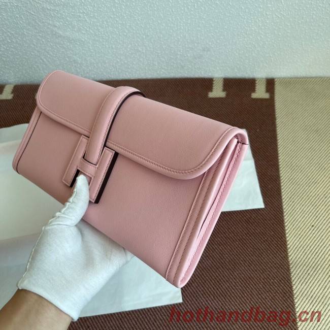 Hermes Original jige swift Leather Clutch 37088 light pink