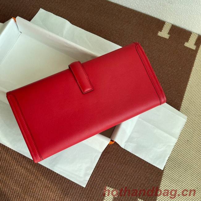 Hermes Original jige swift Leather Clutch 37088 red