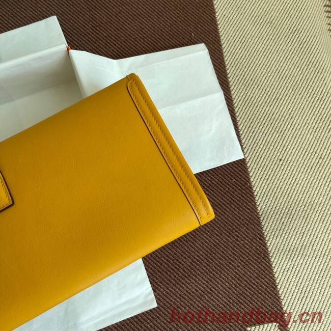 Hermes Original jige swift Leather Clutch 37088 yellow