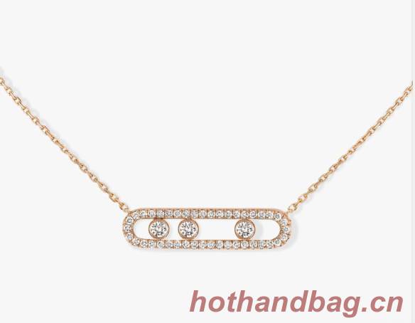 Messika Rose Gold Diamond Nacklace M5436 Move Pave