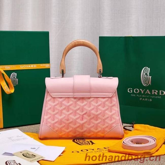 Goyard Calfskin Leather saigon mini Tote Bag 9955 Pink