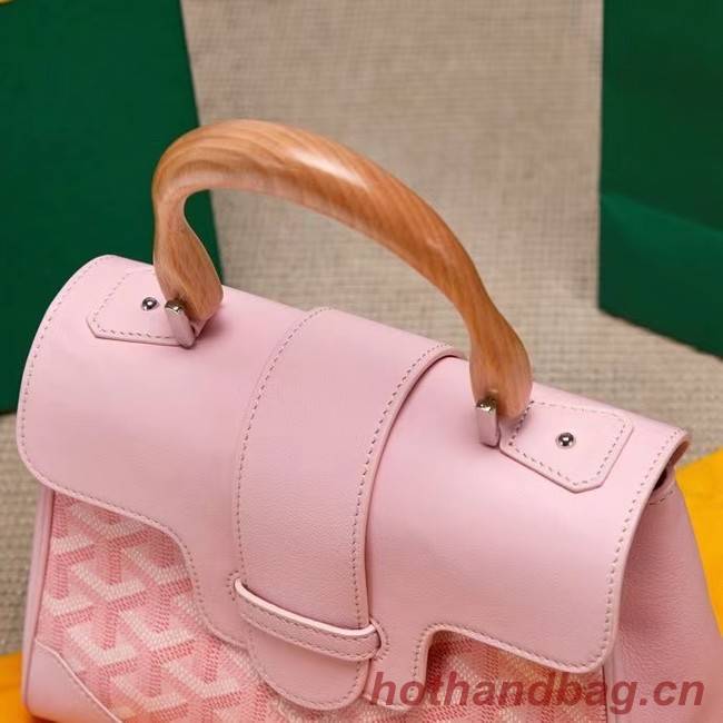 Goyard Calfskin Leather saigon mini Tote Bag 9955 Pink