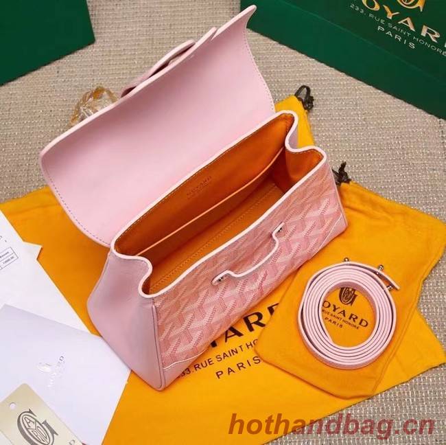 Goyard Calfskin Leather saigon mini Tote Bag 9955 Pink