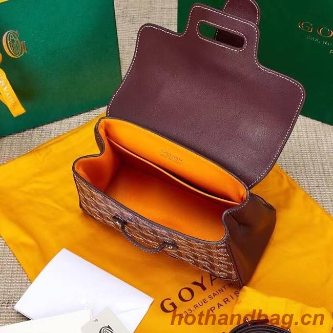 Goyard Calfskin Leather saigon mini Tote Bag 9955 Wine