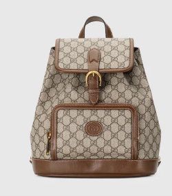 Gucci Backpack with Interlocking G 674147 Brown