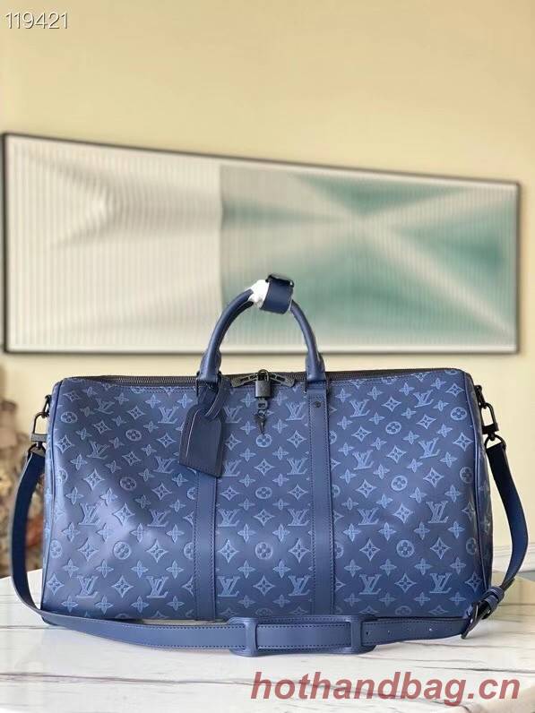 Louis Vuitton KEEPALL BANDOULIERE 50 M45731 Navy Blue