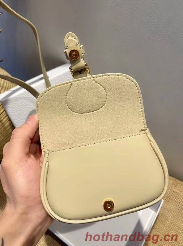 MINI DIOR BOBBY BAG Warm Taupe Box Calfskin S5109U Cream