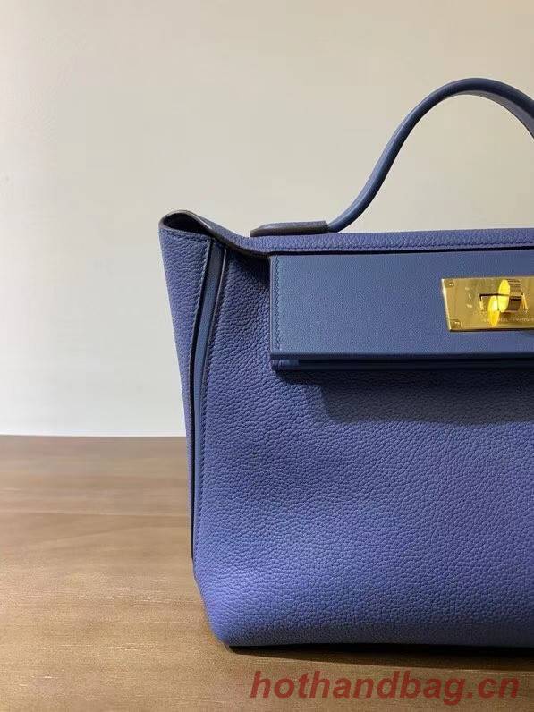 Hermes Kelly Original togo Leather Tote Bag H2424 Electro optic blue