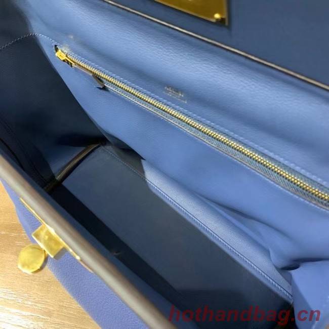 Hermes Kelly Original togo Leather Tote Bag H2424 Electro optic blue