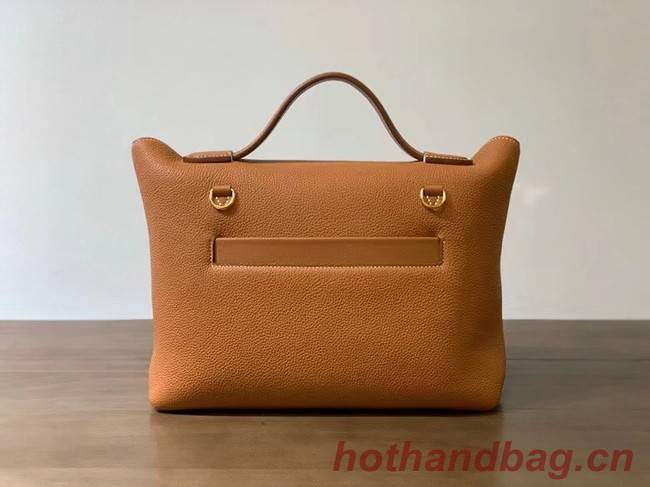 Hermes Kelly Original togo Leather Tote Bag H2424 gold brown