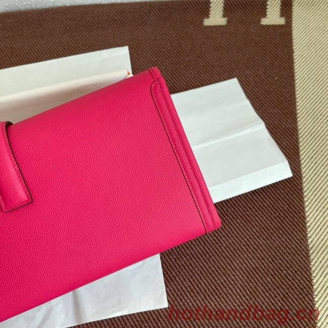 Hermes Original Espom Leather Clutch 37088 Purplish red