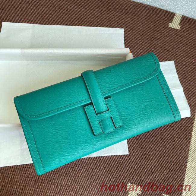 Hermes Original Espom Leather Clutch 37088 blue