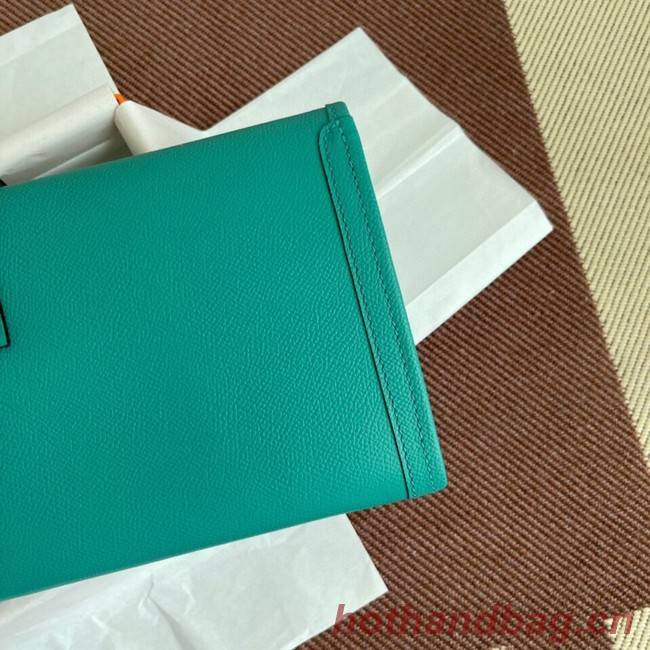 Hermes Original Espom Leather Clutch 37088 blue