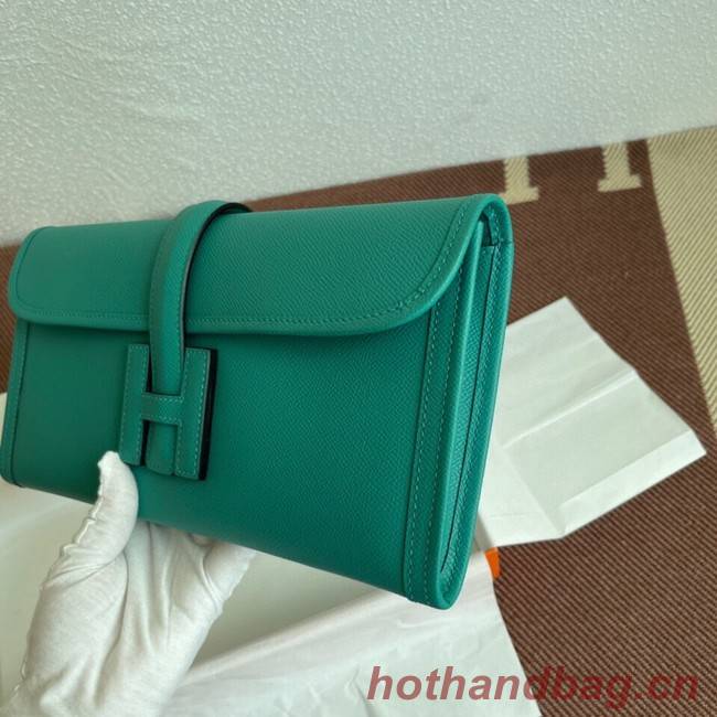 Hermes Original Espom Leather Clutch 37088 blue