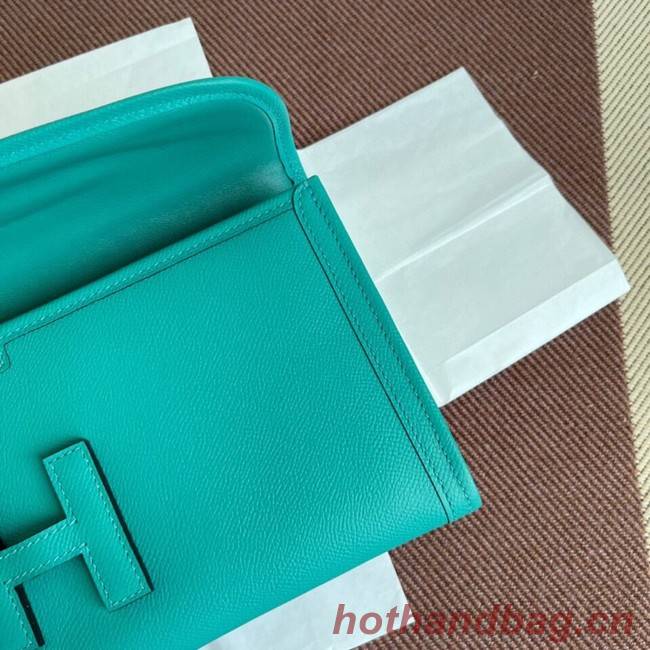 Hermes Original Espom Leather Clutch 37088 blue