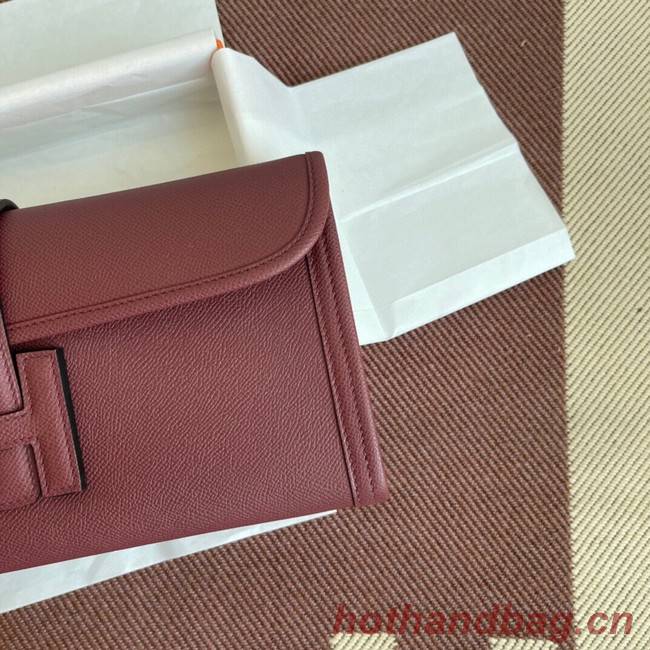 Hermes Original Espom Leather Clutch 37088 claret