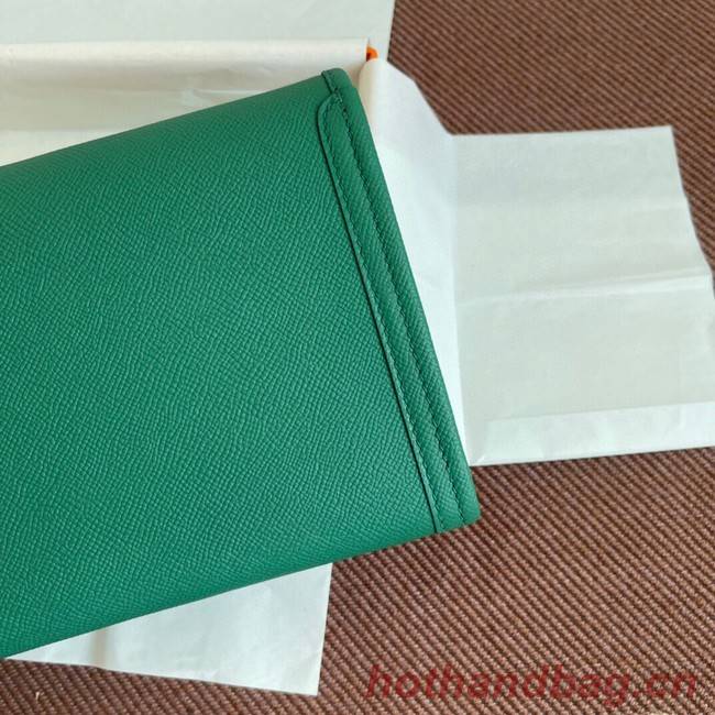 Hermes Original Espom Leather Clutch 37088 green