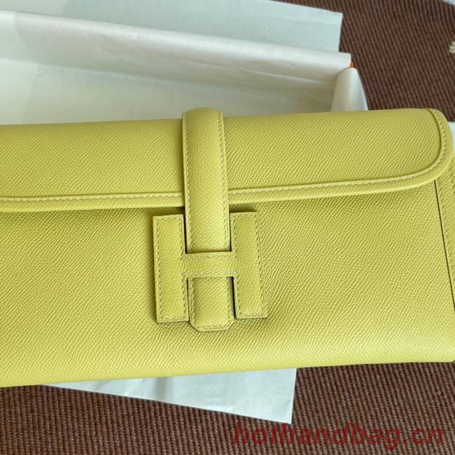 Hermes Original Espom Leather Clutch 37088 lemon