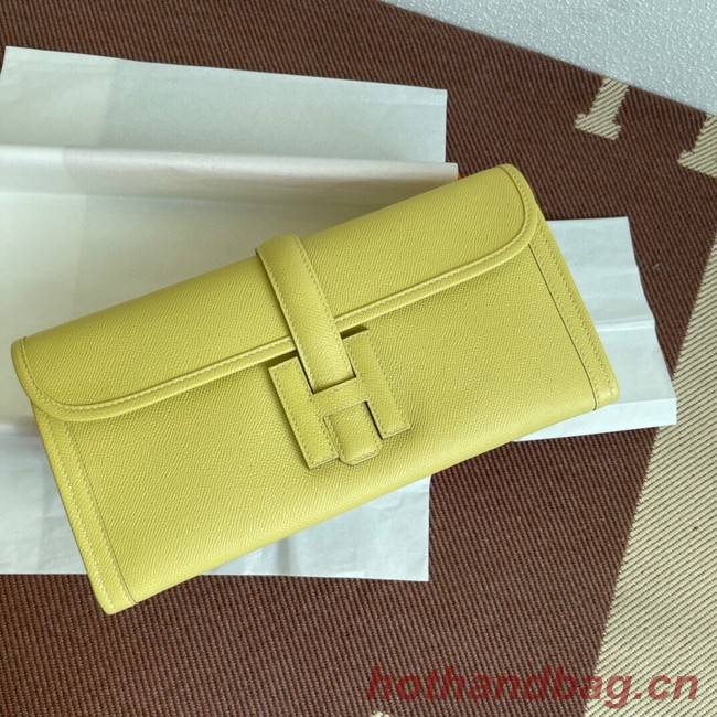 Hermes Original Espom Leather Clutch 37088 lemon