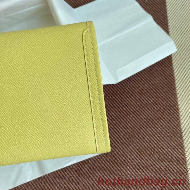 Hermes Original Espom Leather Clutch 37088 lemon