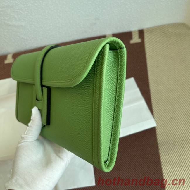 Hermes Original Espom Leather Clutch 37088 light green