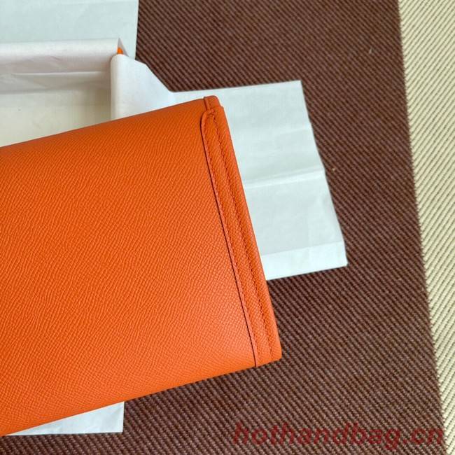 Hermes Original Espom Leather Clutch 37088 orange