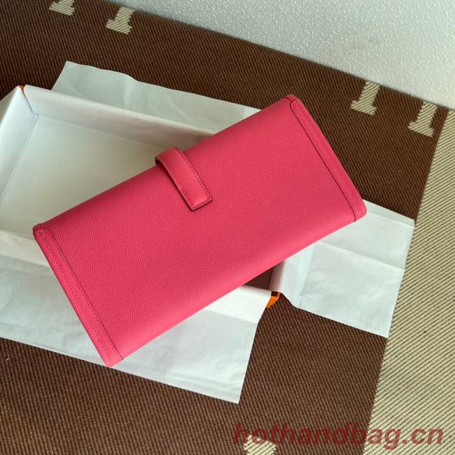 Hermes Original Espom Leather Clutch 37088 rose