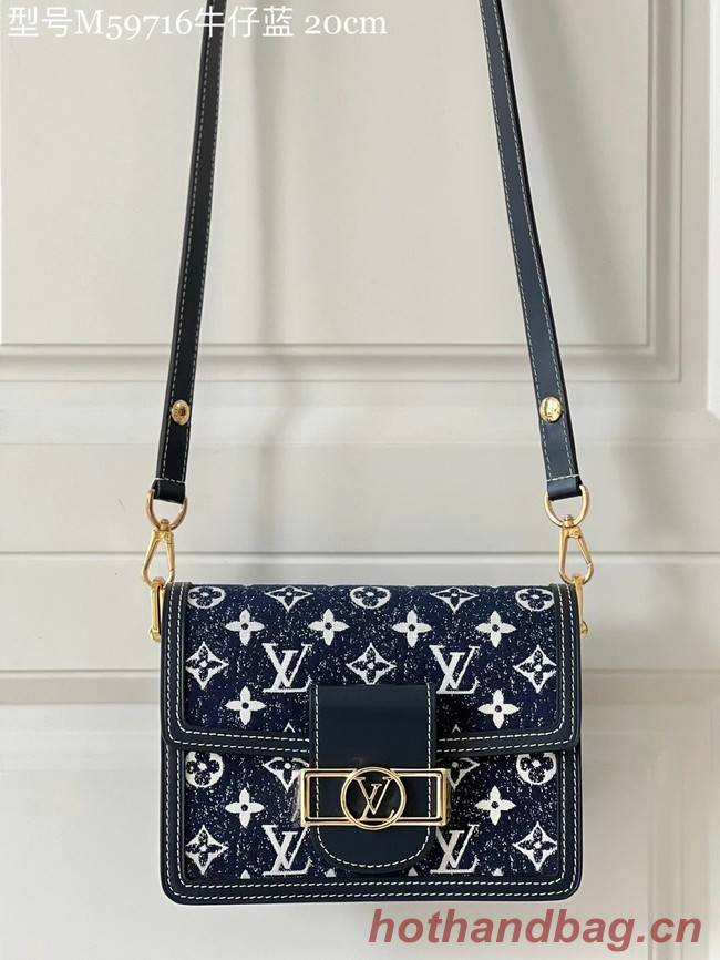 Louis Vuitton DAUPHINE PM M59480 Navy Blue