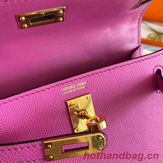 Hermes Kelly 19cm Shoulder Bags Epsom Leather KL19 Gold hardware Lavender