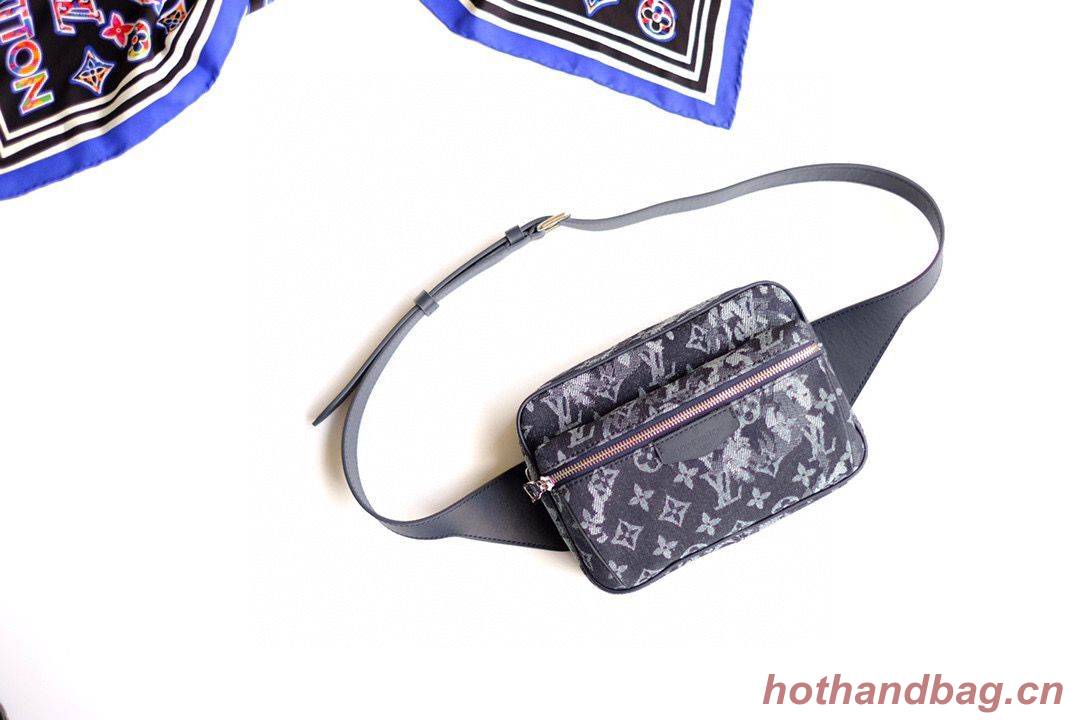 Louis Vuitton SAC OUTDOOR Denim Waist Bag M57281 Black