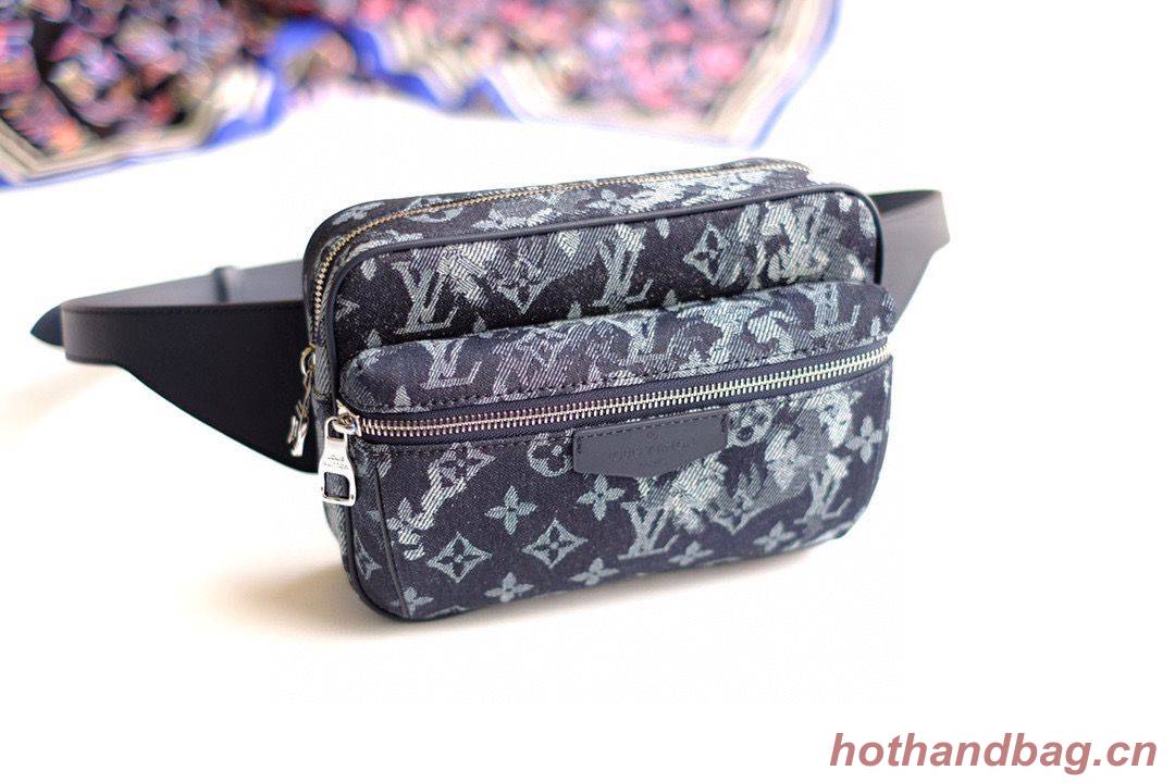 Louis Vuitton SAC OUTDOOR Denim Waist Bag M57281 Black