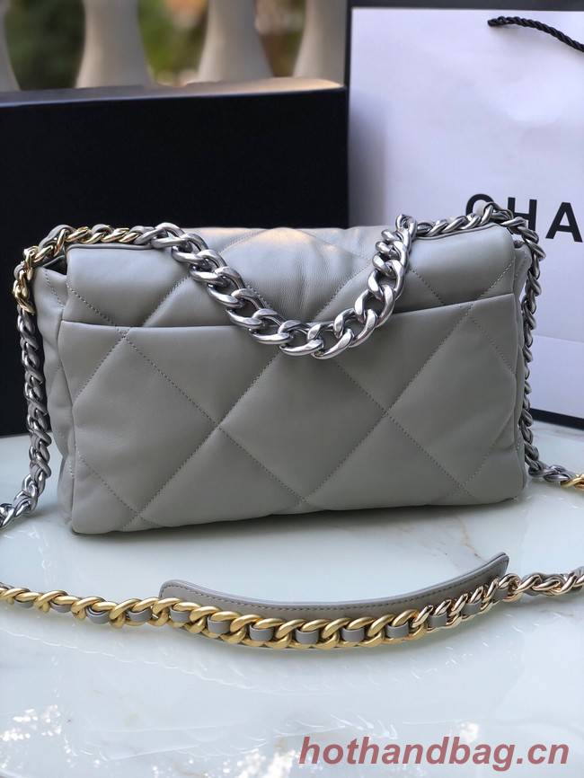 CHANEL Lambskin 19 Flap Bag AS1160N gray