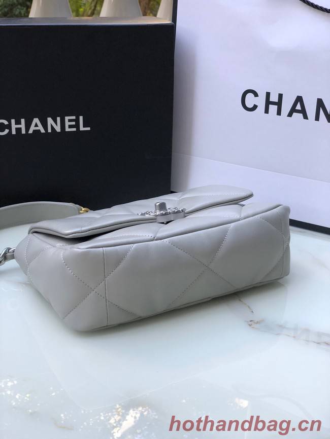 CHANEL Lambskin 19 Flap Bag AS1160S gray