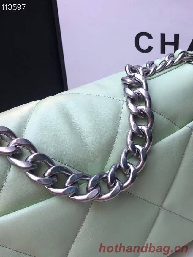 CHANEL Lambskin 19 Flap Bag AS1160 AS1161 light blue