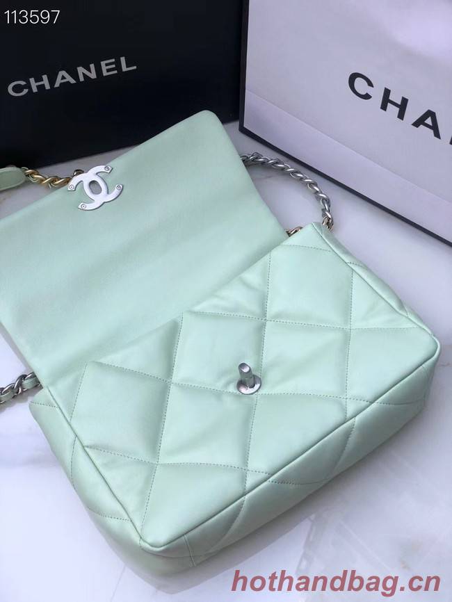 CHANEL Lambskin 19 Flap Bag AS1160 AS1161 light blue