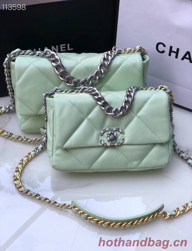 CHANEL Lambskin 19 Flap Bag AS1160 AS1161 light blue