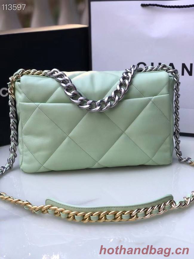 CHANEL Lambskin 19 Flap Bag AS1160 AS1161 light blue